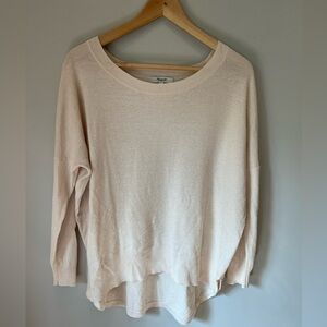 Madewell Cream Knit Long Sleeve Shirt